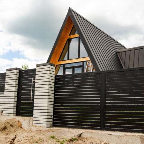Aluminium fence - RAL 7016