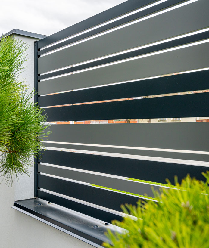 Aluminum fence panel - RAL 7016/7005